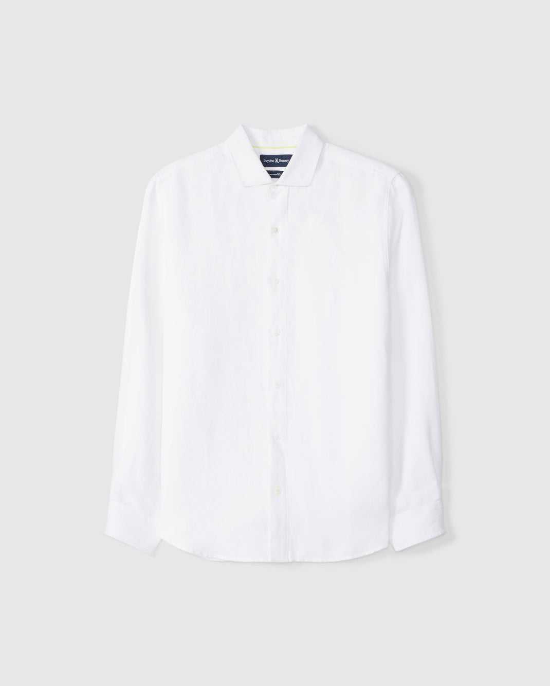 Chemises Psycho Bunny Cameron Linen Long Sleeve Shirt Blanche Homme | ECP-14713171